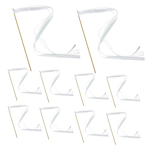 Ciieeo 10 Stück Teiliges Hochzeits Zauberstäbe mit Bunten Bändern für Hochzeitsfeiern und Feste zur Dekoration und Schaffung Festlichen von Ciieeo