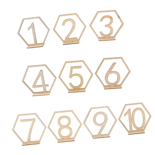 Ciieeo 10 Stück Teiliges Holz Tischnummernschilder mit Rustikalem Design für Hochzeitstisch Sitzordnung Hochzeitsdeko Banquets und Partyveranstaltungen von Ciieeo