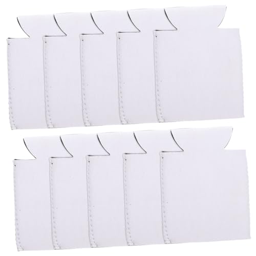 Ciieeo 10 Stück Teiliges Neopren Dosenhüllen Weiß Isoliert Kälte Hitzeschutz Stoßfest Beer Bottle Holder Thermohüllen für Getränkedosen und Flaschen Bar Zubehör von Ciieeo