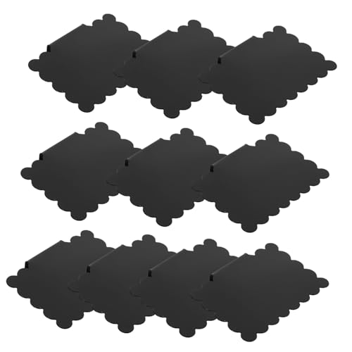 Ciieeo 10 Stück Teiliges PVC Etikettenhalter Wiederbeschreibbare Schwarze Kleine Tafeln Langlebige Preisschild Clips für Körbe Einfache Anbringung ohne Werkzeug für Lagerung von Ciieeo