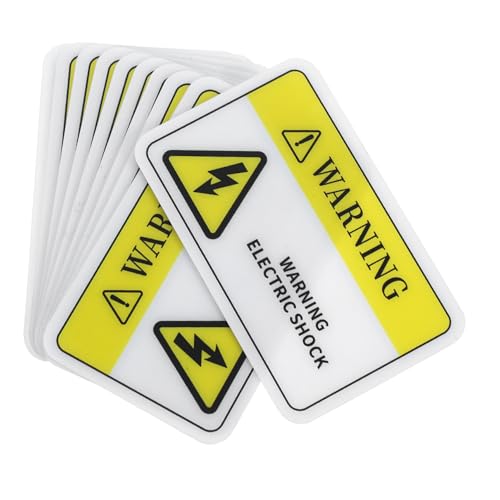 Ciieeo 10 Stück Teiliges PVC Warnschild Selbstklebende Sicherheitsaufkleber für Maschinen Elektrische Gefahren Aufkleber Warnhinweis Achtung Nicht Berühren für Industrie und Baustellen von Ciieeo