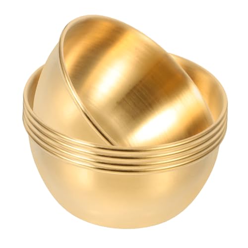Ciieeo 10 Stück Teiliges Runde Gewürzschälchen Goldfarben Servierplatten für Sauce Dip Fingerfood Leicht zu Reinigen Robust für Zuhause Gastronomie Catering von Ciieeo