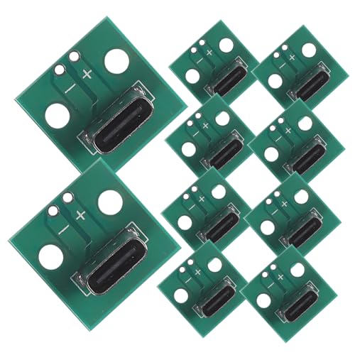Ciieeo 10 Stück Teiliges USB Type c Buchse Pcb Adapter Board Vertikal für Datenkabelübertragung und Einfache Installation Geeignet für DIY Test Reparaturanwendungen von Ciieeo