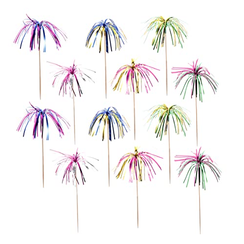 Ciieeo 100 Stück Bunte Cocktail Picks mit Quasten Obstgabeln für Partys und Dekorationen Geeignet für Snacks Desserts und Getränke Zufällige Farbe Zufällige Farbe von Ciieeo