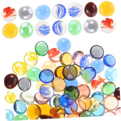 Ciieeo 100 Stück Mini Glassteine für Hochzeitsdekoration Bunte Glasnuggets für Kunsthandwerk Vase Füllmaterial für Tischdekorationen und Festliche Anlässe von Ciieeo