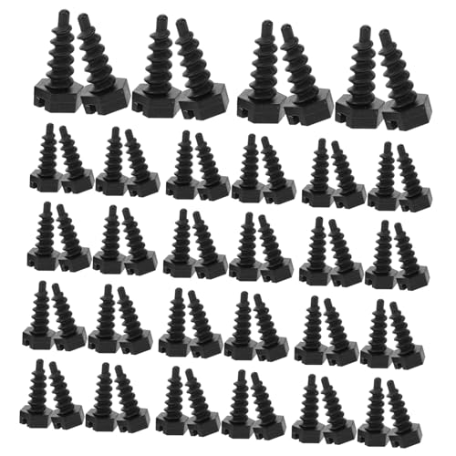 Ciieeo 100 Stück Pflanzenschrauben aus Kunststoff Schwarze Wurzelschutzschrauben mit Sechseckigem Anschluss für Outdoor pflanzen Langlebig und Witterungsbeständig für Gartenbewässerung von Ciieeo