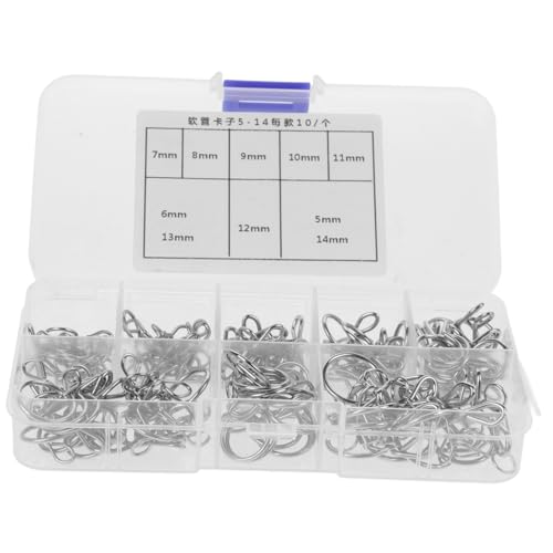 Ciieeo 100 Stück Teiliges Elastische Schlauchschellen aus Manganstahl Kleine Federklemmen für Rohre und Kraftstoffleitungen Starke Fixierung Einfaches Greifen Vielseitig Einsetzbar für von Ciieeo