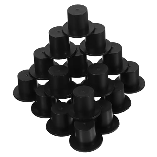 Ciieeo 100 Stück Teiliges Mini Clown Kunststoff Hüte Kleine Schwarze Mini Hüte für DIY Basteln Weihnachtsdeko Puppen und Handwerksprojekte Langlebig und Vielseitig Verwendbar von Ciieeo