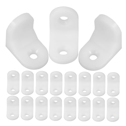 Ciieeo 100 Stück Weiße Kunststoff Winkelverbinder Möbelwinkel Eckstreben für Aufbewahrung Schränke Stabile Winkelhalterung für Einlegeböden und Möbelverbindungen von Ciieeo