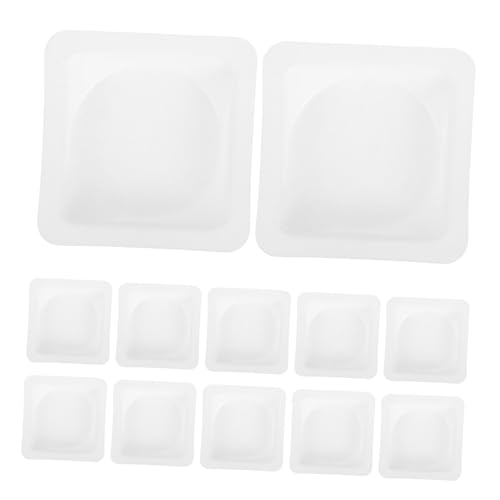 Ciieeo 100 Stück Wiegeninstrumente kleine Wiegeboote Pulverpfannen, Waagenpfanne Laborwaagen kleine Wiegeschalen Digitale Waage wiegt Boote Geschirr wiegen Petrischale Plastik Weiß von Ciieeo