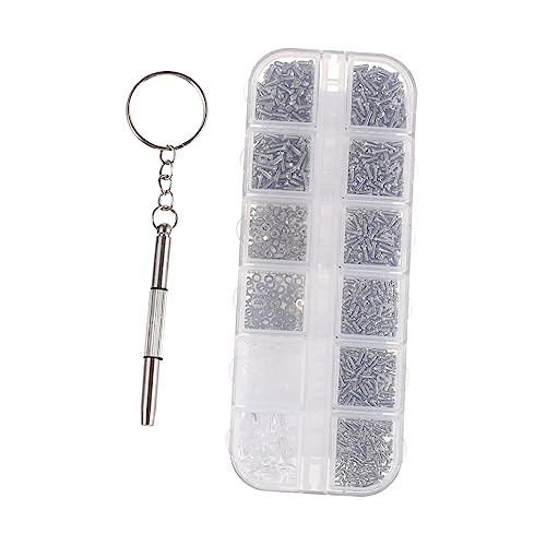 Ciieeo 1100 Stück Teiliges Brillen Reparaturset mit Schrauben und Schraubendreher Aufbewahrungsbox Fächer Geeignet für Brillen Sonnenbrillen Uhren und Schmuck von Ciieeo