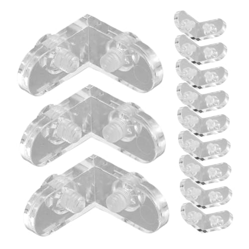 Ciieeo 12 Sätze Teiliges Transparente Acryl Eckwinkel zur Verstärkung von Vitrinen und Aufbewahrungsboxen Abnehmbare Bruchfeste Halterungen aus Klarem Acryl für DIY Glas Acrylprojekte von Ciieeo