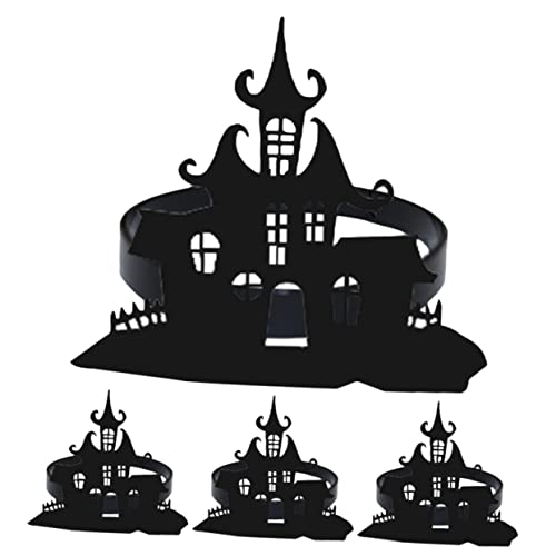 Ciieeo 12 Stck Teiliges Halloween Serviettenring Metall Schwarz Langlebige Schlossform Napkin Holder Stilvolle Tischdekoration für Party und Dinner Festliche Halloween Deko für Ciieeo 12 Stck Teiliges Halloween Serviettenring Metall Schwarz Langlebige Schlossform Napkin Holder Stilvolle Tischdekoration für Party und Dinner Festliche Halloween Deko für von Ciieeo
