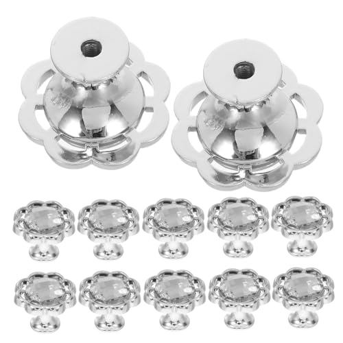 Ciieeo 12 Stück Teiliges Blumenschrankgriffe mit Funkelnden Strasssteinen Kratzfeste Oberfläche Modernes Design Einfache Montage Silberfarbene Schubladenknöpfe für Küchen und Ciieeo 12 Stück Teiliges Blumenschrankgriffe mit Funkelnden Strasssteinen Kratzfeste Oberfläche Modernes Design Einfache Montage Silberfarbene Schubladenknöpfe für Küchen und von Ciieeo