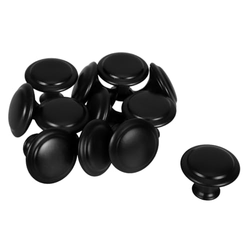 Ciieeo 12 Stück Teiliges Edelstahl Schrankknöpfe Schwarz Mittelgroß Runde Möbelgriffe mit Schrauben Robuste Küchenschubladen Schlafzimmer kommodengriffe Retro Metallknöpfe für Möbel und Ciieeo 12 Stück Teiliges Edelstahl Schrankknöpfe Schwarz Mittelgroß Runde Möbelgriffe mit Schrauben Robuste Küchenschubladen Schlafzimmer kommodengriffe Retro Metallknöpfe für Möbel und von Ciieeo