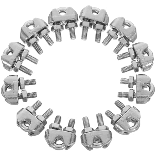 Ciieeo 12 Stück Teiliges Edelstahl drahtseilklemmen U förmige Bügelform für Kabel Zeltseile Wäscheleine Robuste Lastaufnahme Korrosionsbeständig für Außenanwendungen Geeignet Ciieeo 12 Stück Teiliges Edelstahl drahtseilklemmen U förmige Bügelform für Kabel Zeltseile Wäscheleine Robuste Lastaufnahme Korrosionsbeständig für Außenanwendungen Geeignet von Ciieeo