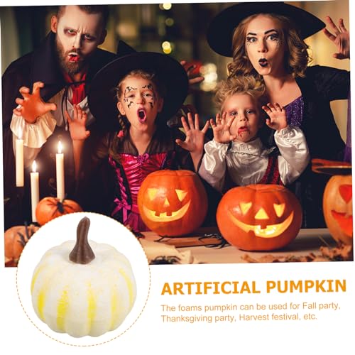 Ciieeo 12 Stück Teiliges Lebensechte Kleine Schaumstoff Kürbisse Leichte Herbstdekoration für Halloween und Thanksgiving Vielseitige Deko für Tisch Foto Requisiten und DIY von Ciieeo