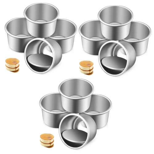 Ciieeo 12 Stück Teiliges Rundes Backformen aus Aluminiumlegierung mit Abnehmbarem Boden Kleine Kuchenformen Hitzebeständig Einfach zu Reinigen für Käsekuchen Mousse und Dichte Backwaren Ciieeo 12 Stück Teiliges Rundes Backformen aus Aluminiumlegierung mit Abnehmbarem Boden Kleine Kuchenformen Hitzebeständig Einfach zu Reinigen für Käsekuchen Mousse und Dichte Backwaren von Ciieeo