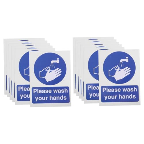 Ciieeo 12 Stück Teiliges Waschbecken Aufkleber aus Robustem Papier Wasserabweisend Langlebig Lustige Handwaschschilder für Badezimmer und Wc Dekoration Selbstklebend Einfache Anbringung von Ciieeo