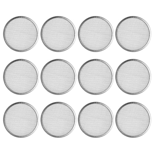 Ciieeo 12er Edelstahl Topfkeimdeckel Einmachglasdeckel Sprossenanzuchtset mit Ausgussdeckel für Einmachgläser aus Edelstahl von Ciieeo