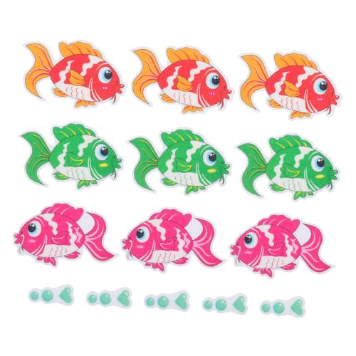 Ciieeo 14 Stück Teiliges Antirutsch Sticker für Badewanne und Dusche Cartoon Fisch und Blasen Design für Badezimmer Küchen und Schwimmbäder rutschfeste Bodenaufkleber für von Ciieeo