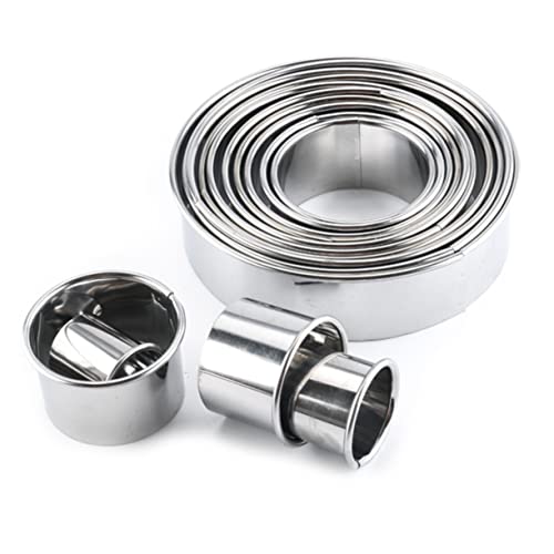 Ciieeo 14st Weihnachtsausstecher Kürbis-suppenschalen Shaker-form Keksformen Kreis-ausstecher Runde Ausstecher Keksausstecher in Runder Form Backform Ausstechformen Silver von Ciieeo