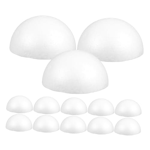 Ciieeo 15 Stk Hohle Halbkugel Halbkreisschaum Halbkugel Aus Styropor Halbkugeln Aus Styropor Runde Schaumkugel Diy-blumenschaumbasis Styroporform Kugelmodell Kind Cosplay Kugel Block Weiß von Ciieeo