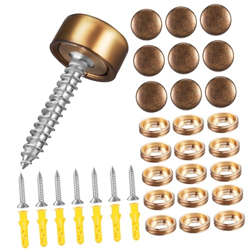 Ciieeo 16 Sätze Teiliges Messing Selbstschneidende Schrauben mit Abdeckkappen Vintage Stil Dekorative Schrauben Einfache Montage Stabile Kupfer Ausführung Für Spiegel und Ciieeo 16 Sätze Teiliges Messing Selbstschneidende Schrauben mit Abdeckkappen Vintage Stil Dekorative Schrauben Einfache Montage Stabile Kupfer Ausführung Für Spiegel und von Ciieeo