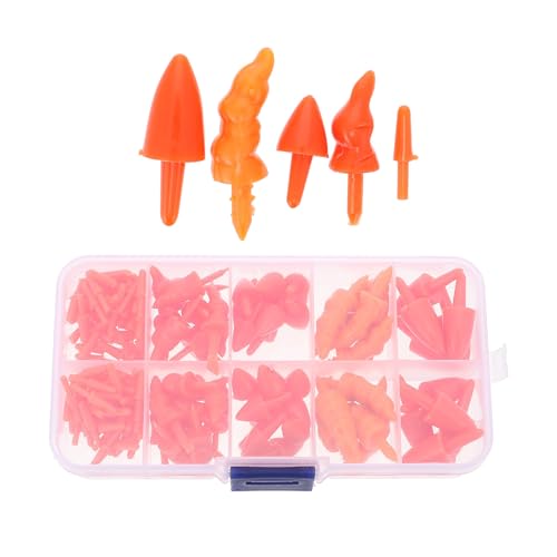 Ciieeo 160 Stück Miniatur-schneemann-bastelnasen, Karottennasen aus Kunststoff für DIY-schneemannpuppen, Orange, 1, 25 Zoll Ciieeo 160 Stück Miniatur-schneemann-bastelnasen, Karottennasen aus Kunststoff für DIY-schneemannpuppen, Orange, 1, 25 Zoll von Ciieeo
