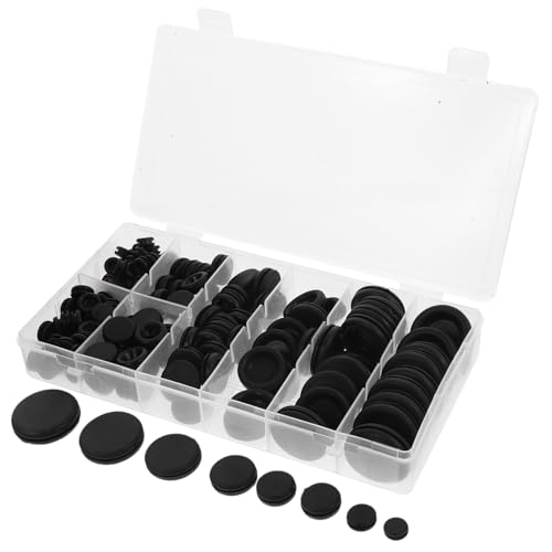 Ciieeo 170 Stück Teiliges Gummitüllen Sortiment Hitzebeständige Kabeldurchführung mit Hoher Elastizität Vielseitig für Elektroinstallation Automobil Industrie Flexibles Dichtungsring von Ciieeo