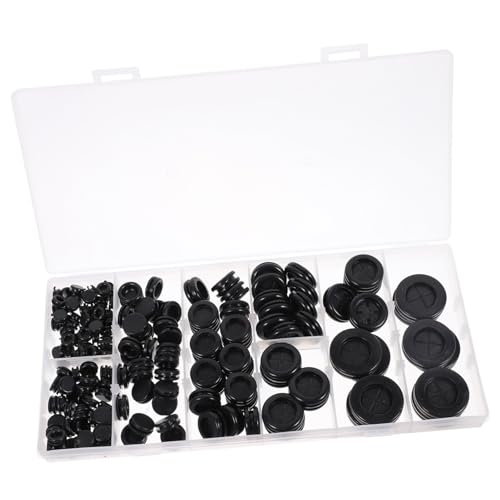 Ciieeo 170 Stück Teiliges Gummitüllen sortiment Kabeldurchführung Flexibel Hitzebeständig UV beständig für Elektrogehäuse Dichtungsmaterial Schutzgummistopfen Robust und Installieren von Ciieeo