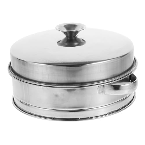 Ciieeo 1Satz Dampfgarer Dampferkorb mit Deckel zum Dämpfen von Gemüse Dim Sum und aus Hochwertigem Rostfreiem und Langlebig von Ciieeo