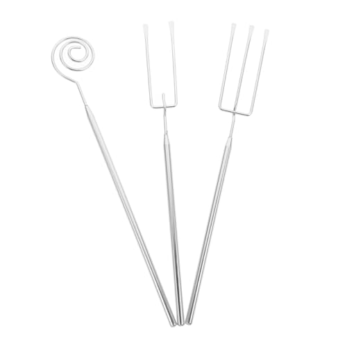 Ciieeo 1Satz Fonduegabeln Teilig mit Zweizinkigen Spiralförmigen und Dreizinkigen Gabeln für Schokoladenfondue Grill und Hot Pot Leicht zu Reinigen und Langlebig von Ciieeo