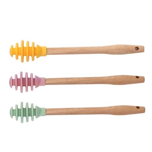 Ciieeo 1Satz Silikon Honigdipper Honigtreue Sticks für Honig Sirup und Andere Dickflüssige Substanzen mit Ergonomischem Design und Praktischer von Ciieeo