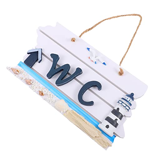 Ciieeo 1Stück Mediterranes Wc Schild aus Hochwertigem Dekorative Türplatte für Toiletten Kreatives Design für Hotels und Familien Einfach zu Hängen und Langlebig von Ciieeo