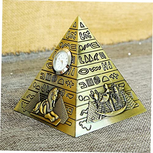 Ciieeo 1Stück Pyramidendesign Uhr Ornament im Ägyptischen Kreatives Desktop aus Legierung für Freunde und Hochwertiges Haushaltsornament aus Messing Ciieeo 1Stück Pyramidendesign Uhr Ornament im Ägyptischen Kreatives Desktop aus Legierung für Freunde und Hochwertiges Haushaltsornament aus Messing von Ciieeo