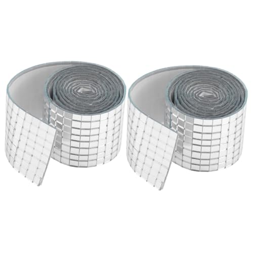 Ciieeo 2 Rollen Selbstklebende Spiegel Mosaikfliesen Dekorative Wandaufkleber für Kreative Diy Projekte für Badezimmer Wohnräume und Ktv Dekoration pro Packung von Ciieeo