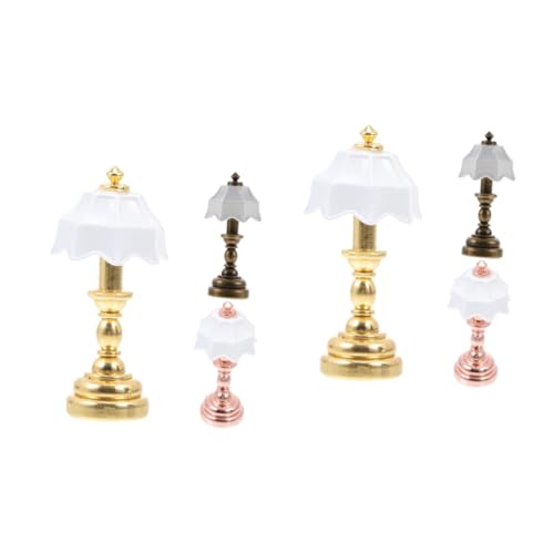 Ciieeo 2 Sätze Mini-schreibtischlampenmodell Für Weiß Mini-hauslampe Tisch Mini Model House Lampe Mini-light-modell Mini- -tischlampe Miniaturlampe Metall 3 Stück * 2 von Ciieeo