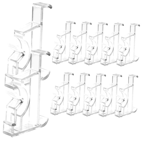 Ciieeo 2 Sätze Transparente Gardinenklammern Verschleißfeste Fensterdekoration Clips Austauschbare Valance Clips Stabile Befestigung für Fensterdeko in Büro Hotel Restaurant Zuhause von Ciieeo