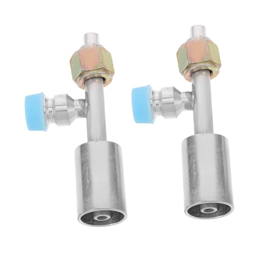 Ciieeo 2 Stück Aluminium Kältemittelschlauch Adapter mit Schnellkupplung Gerader Anschluss und Abnehmbarem Druckventil Kompatibel mit Klimaanlagen und Kompressoren Langlebig und Leicht Ciieeo 2 Stück Aluminium Kältemittelschlauch Adapter mit Schnellkupplung Gerader Anschluss und Abnehmbarem Druckventil Kompatibel mit Klimaanlagen und Kompressoren Langlebig und Leicht von Ciieeo