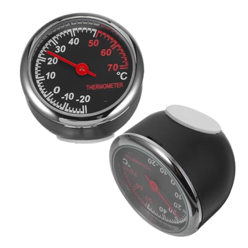 Ciieeo 2 Stück Auto Innenraum Thermometer Präzise Mechanische Temperaturmesser mit Klarem Dual display Langlebig Einfach Ablesbar Geeignet für Kfz Armaturenbrett und Innenraum von Ciieeo