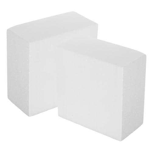 Ciieeo 2 Stück Cake Dummy Modelle Weiße Schaumstoffblöcke für Fondant Zubehör für Backen und Dekorieren von Torten von Ciieeo