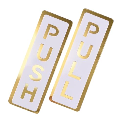 Ciieeo 2 Stück Doppel Schicht Türschild Push Pull aus mit Spiegel Teiliges Lesbare Design Selbstklebend für Eingangs und Hoteltüren Einfache von Ciieeo