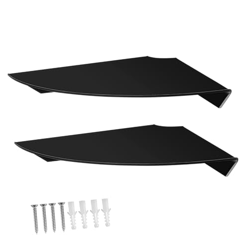 Ciieeo 2 Stück Eckregal Dusche Wandmontage Bad Organizer Badregal für Badezimmer Küche Wohnmobil Stabiles Modernes Design Platzsparend Vielseitig Einsetzbar von Ciieeo
