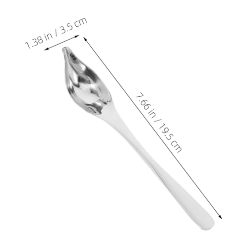 Ciieeo 2 Stück Edelstahl Saucier Löffel mit Ausgießer Spitz Zulaufender Soßenlöffel für Präzises Dekorieren und Servieren Ergonomischer Griff Rostfrei für Kuchen und Saucen von Ciieeo