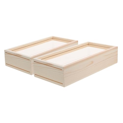 Ciieeo 2 Stück Eleganter Holzrahmen für Gepresste Blumen und Klarer Acryl schattendisplayrahmen mit DIY ständer Vielseitig für Getrocknete Blumensträuße und Botanische Dekoration von Ciieeo