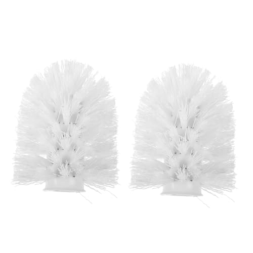 Ciieeo 2 Stück Ersatzbürstenköpfe Toilettenbürste Kunststoff Ersatzkopf für Bad und Küche Einfach zu Wechseln Stabiler Gewindeanschluss Langlebiges Material Passend für Halterungen von Ciieeo