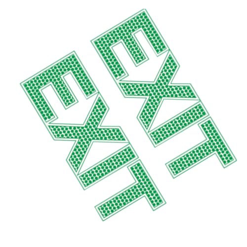 Ciieeo 2 Stück Exit Wandtattoo Nachleuchtend Selbstklebend Sicherheitszeichen Notausgang Fluchtweg Aufkleber für Büro Schule und Gemeinschaftsräume von Ciieeo