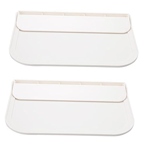 Ciieeo 2 Stück Faltbare Kunststoff Wandregale Selbstklebend Platzsparend mit Hoher Tragkraft Modernes Design für Bad Küche Schlafzimmer und Einfache Montage ohne Schrauben von Ciieeo