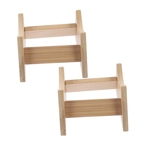 Ciieeo 2 Stück Getränkespender Ständer Holz für Zuhause und Partys Universeller Halter für Diverse Behälter Leicht zu Reinigen mit Glatter Oberfläche Stabiles Riser Gestell für Holzkrug von Ciieeo